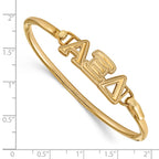 Sterling Silver w/GP LogoArt Alpha Xi Delta Small Hook and Clasp Bangle