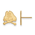 14k Gold LogoArt East Carolina University Pirate Small Post Earrings