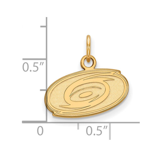 10k Gold NHL LogoArt Carolina Hurricanes Extra Small Pendant