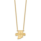 10k Gold LogoArt Indiana State University Sycamores Large Pendant 18 inch Necklace