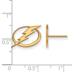 10k Gold NHL LogoArt Tampa Bay Lightning Small Post Earrings