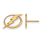 10k Gold NHL LogoArt Tampa Bay Lightning Small Post Earrings