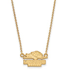 14k Gold LogoArt Longwood University Lancers Small Pendant 18 inch Necklace