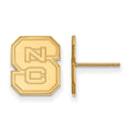 10k Gold LogoArt North Carolina State University N-C-S Small Post Earrings