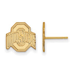 10k Gold LogoArt The Ohio State University Small Post Earrings