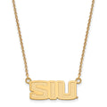 14k Gold LogoArt Southern Illinois University S-I-U Small Pendant 18 inch Necklace