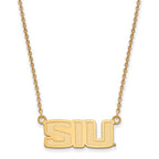 14k Gold LogoArt Southern Illinois University S-I-U Small Pendant 18 inch Necklace