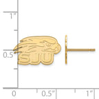 Sterling Silver Gold-plated LogoArt Saint Joseph's University Hawks Extra Small Post Earrings
