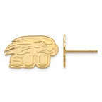 Sterling Silver Gold-plated LogoArt Saint Joseph's University Hawks Extra Small Post Earrings