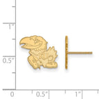 10k Gold LogoArt University of Kansas Jayhawk Small Post Earrings