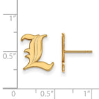 14k Gold LogoArt University of Louisville Letter L Small Post Earrings