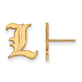 10k Gold LogoArt University of Louisville Letter L Small Post Earrings