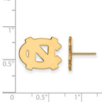 14k Gold LogoArt University of North Carolina N-C Small Post Earrings