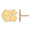 14k Gold LogoArt University of North Carolina N-C Small Post Earrings