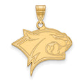 Sterling Silver Gold-plated LogoArt University of New Hampshire Wildcat Large Pendant