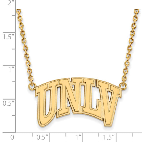 10k Gold LogoArt University of Nevada-Las Vegas U-N-L-V Large Pendant 18 inch Necklace