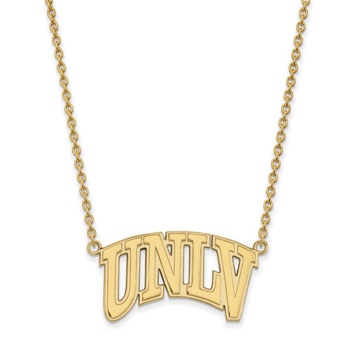 10k Gold LogoArt University of Nevada-Las Vegas U-N-L-V Large Pendant 18 inch Necklace