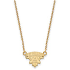 Sterling Silver Gold-plated LogoArt University of New Orleans U-N-O Small Pendant 18 inch Necklace