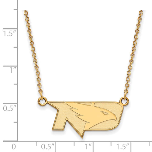 10k Gold LogoArt University of North Dakota Small Pendant 18 inch Necklace
