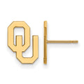 10k Gold LogoArt University of Oklahoma O-U Small Post Earrings
