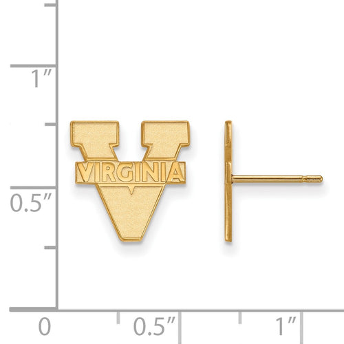10k Gold LogoArt University of Virginia Small Post Earrings