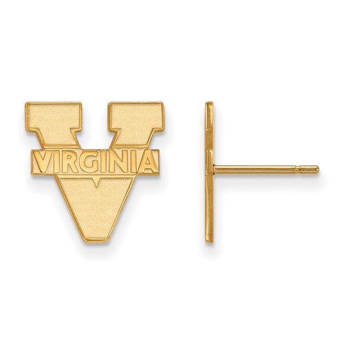 10k Gold LogoArt University of Virginia Small Post Earrings