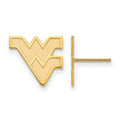 14k Gold LogoArt West Virginia University W-V Small Post Earrings