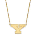 14k Gold LogoArt Youngstown State University Letter Y Large Pendant 18 inch Necklace