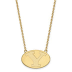 10k Gold LogoArt Brigham Young University Letter Y Large Pendant 18 inch Necklace