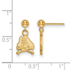 14k Gold LogoArt East Carolina University Pirate Dangle Ball Post Earrings