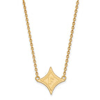 10k Gold LogoArt Furman University Large Pendant 18 inch Necklace