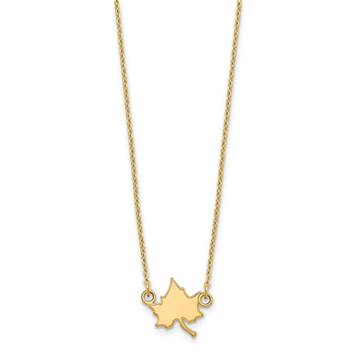 10k Gold LogoArt Indiana State University I-S Small Pendant 18 inch Necklace