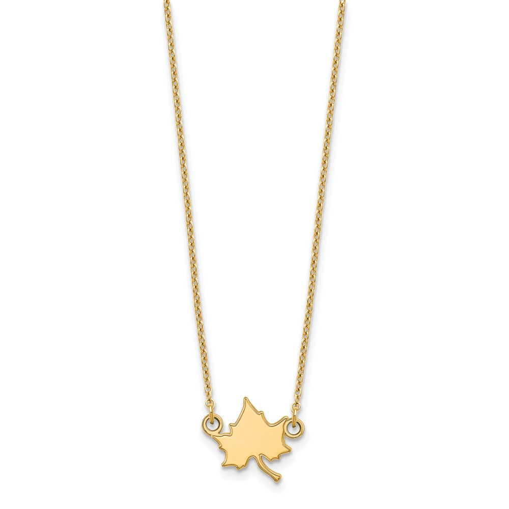 Sterling Silver Gold-plated LogoArt Indiana State University I-S Small Pendant 18 inch Necklace