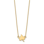 Sterling Silver Gold-plated LogoArt Indiana State University I-S Small Pendant 18 inch Necklace