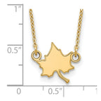 14k Gold LogoArt Indiana State University I-S Small Pendant 18 inch Necklace