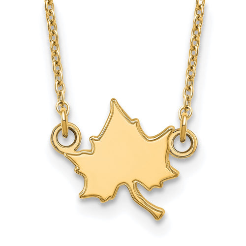 10k Gold LogoArt Indiana State University I-S Small Pendant 18 inch Necklace
