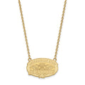 10k Gold LogoArt Jacksonville State University Large Pendant 18 inch Necklace