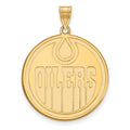 14k Gold NHL LogoArt Edmonton Oilers Extra Large Pendant