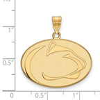 10k Gold LogoArt Penn State University Lion Large Pendant