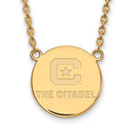 Sterling Silver w/GP LogoArt The Citadel Large Pendant w/Necklace