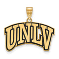 Sterling Silver Gold-plated LogoArt University of Nevada-Las Vegas U-N-L-V Large Enameled Pendant
