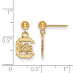 14k Gold LogoArt University of South Carolina Dangle Ball Post Earrings