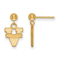 14k Gold LogoArt University of Virginia Dangle Ball Post Earrings
