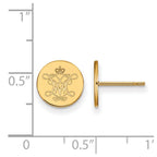 Sterling Silver Gold-plated LogoArt College of William and Mary Extra Small Disc Earrings