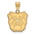 Sterling Silver Gold-plated LogoArt Butler University Bulldog Medium Pendant