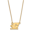 14k Gold LogoArt Central Michigan University Letter C Small Pendant 18 inch Necklace