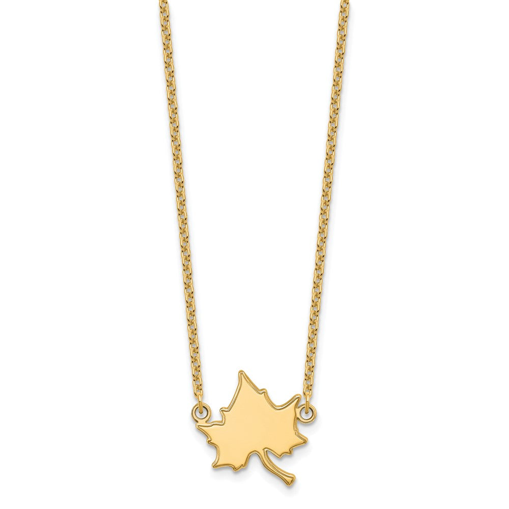 10k Gold LogoArt Indiana State University I-S Large Pendant 18 inch Necklace