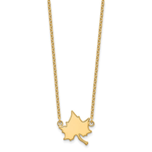 10k Gold LogoArt Indiana State University I-S Large Pendant 18 inch Necklace