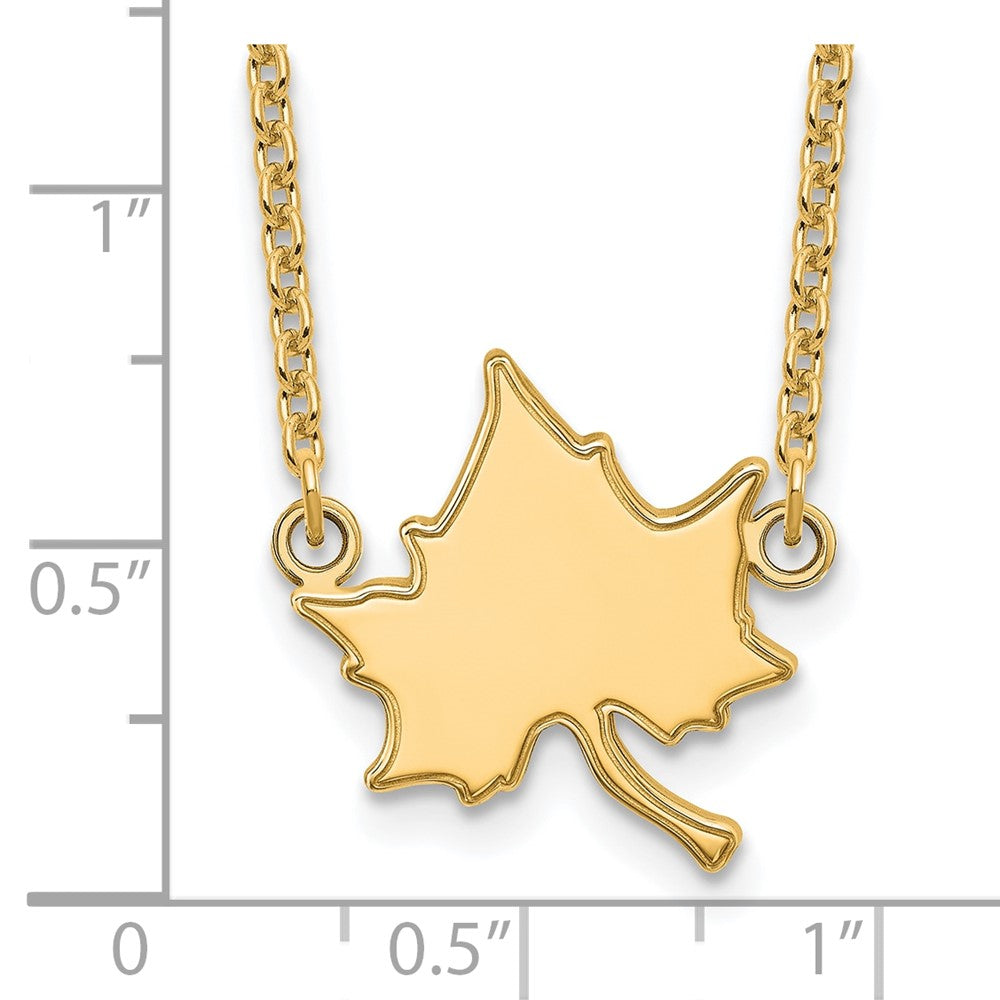 14k Gold LogoArt Indiana State University I-S Large Pendant 18 inch Necklace