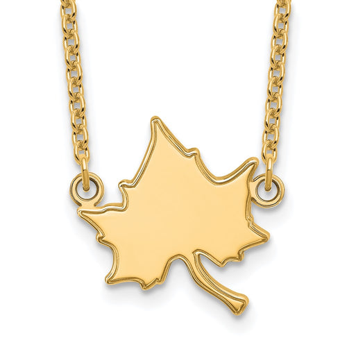 10k Gold LogoArt Indiana State University I-S Large Pendant 18 inch Necklace